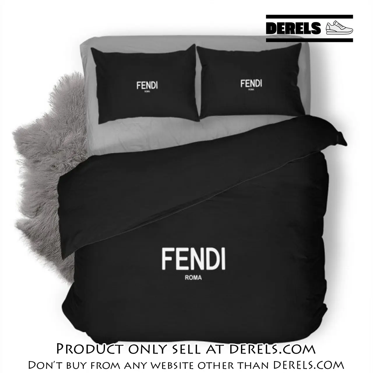Fendi new luxury logo fashion brand premium bedding set home decor dr1251872